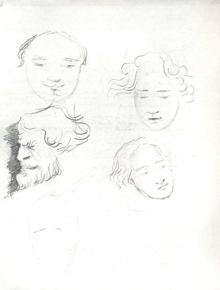 Dostoyevski'nin Suç ve Ceza romanının elyazması çizimleri