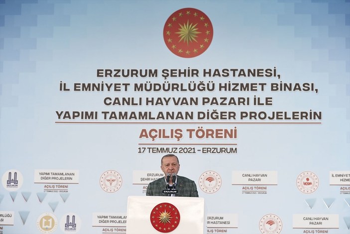 Cumhurbaşkanı Erdoğan, 979 milyonluk Erzurum Şehir Hastanesi'ni açtı