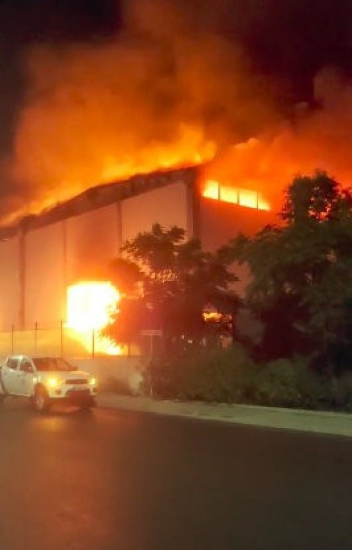Antalya'da fabrikada yangın çıktı