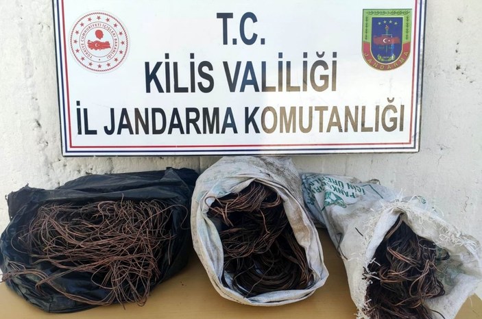 Kilis’te 90 bin liralık kabloları çalan şahıslar yakalandı