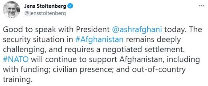 Jens Stoltenberg: Afganistan'ı desteklemeye devam edeceğiz