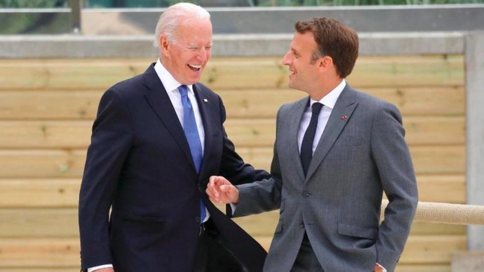 Emmanuel Macron ve Joe Biden, denizaltı krizini telefonda görüştü