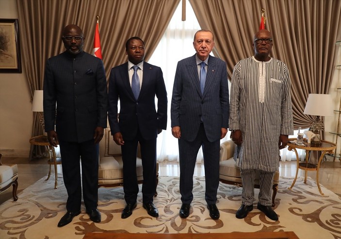 Cumhurbaşkanı Erdoğan, üç Afrika lideriyle bir araya geldi