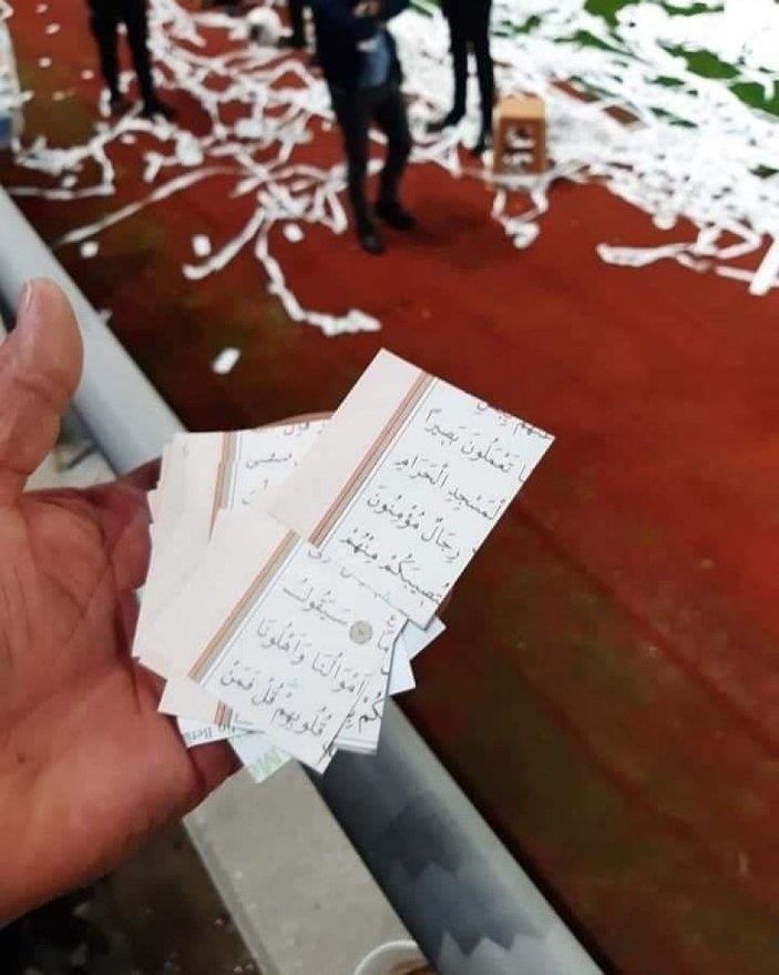 Ordu'da Kur’an-ı Kerim sayfalarını konfeti yaptılar