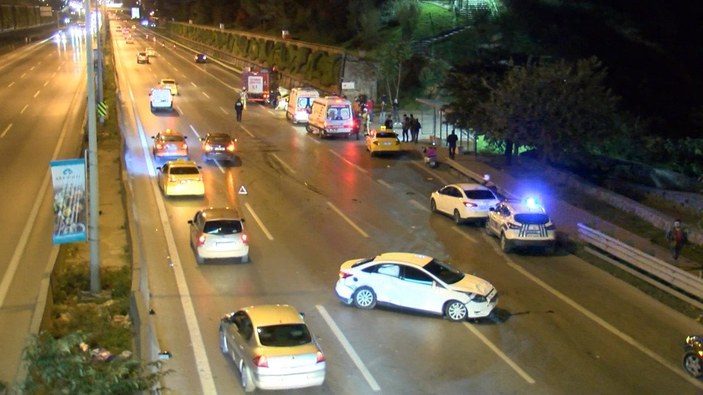 Maltepe'de zincirleme kaza: 3 yaralı