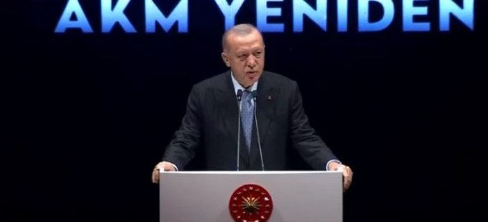 Cumhurbaşkanı Erdoğan AKM açılış töreninde