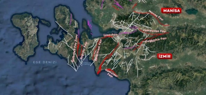 İzmir'i tehdit eden 21 fay hattı
