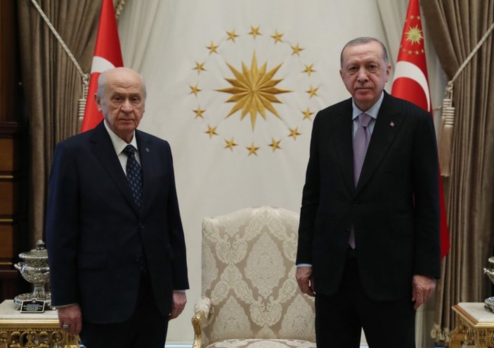 Külliye'de Cumhurbaşkanı Erdoğan-Devlet Bahçeli görüşmesi