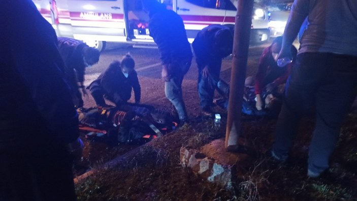 Zonguldak'ta otomobilin çarptığı motosikletli acı içinde ambulans bekledi