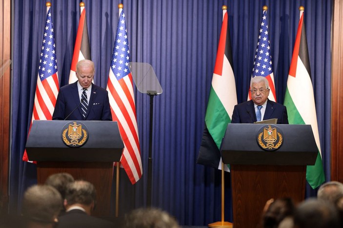 ABD Başkanı Joe Biden, Devlet Başkanı Mahmud Abbas ile görüştü