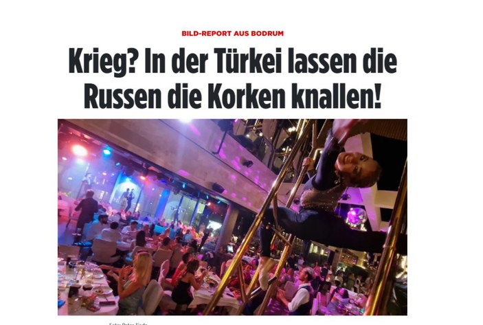 Alman Bild, Türkiye’de tatil yapan Rusları yazdı