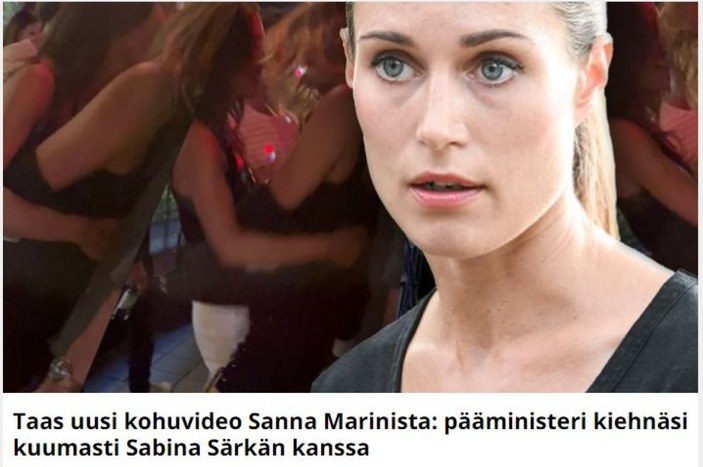 Finlandiya Başbakanı Marin, manken Sabina ile dans etti