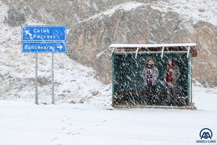 Van ve Hakkari'de kar etkili oldu