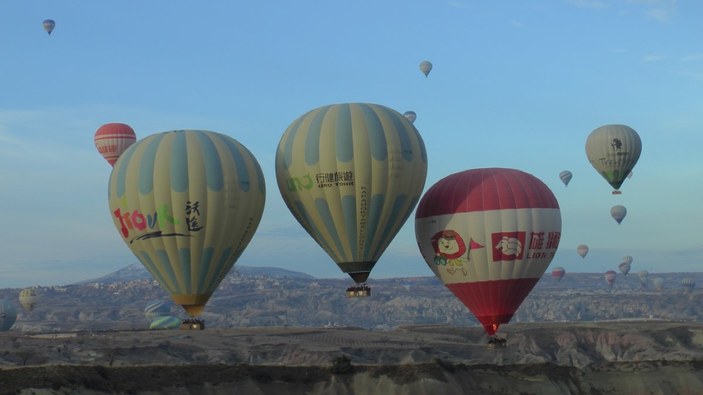 Kapadokya'da 10 gün sonra balonlar gökyüzü ile buluştu