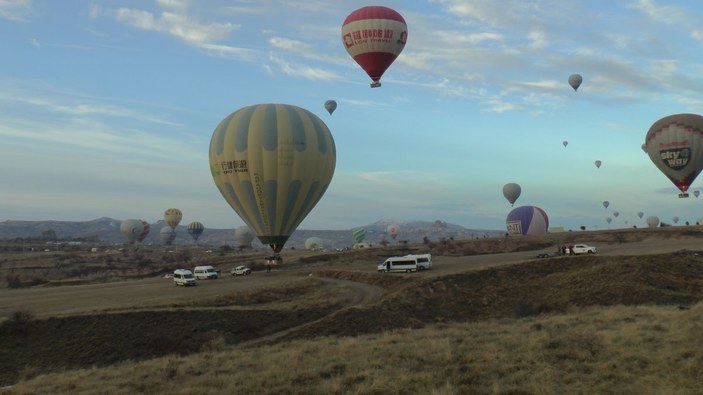 Kapadokya'da 10 gün sonra balonlar gökyüzü ile buluştu