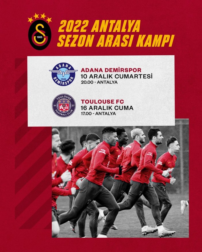Galatasaray'ın Antalya kampı maç programı belli oldu