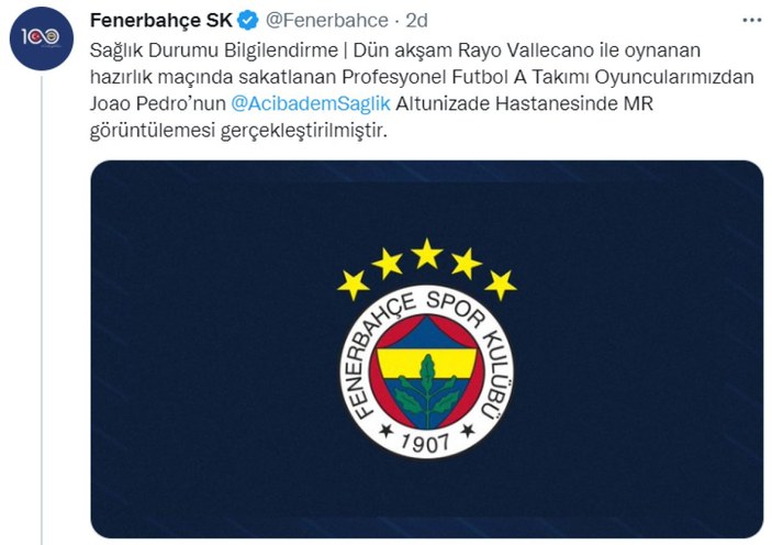 Fenerbahçe'den Joao Pedro açıklaması