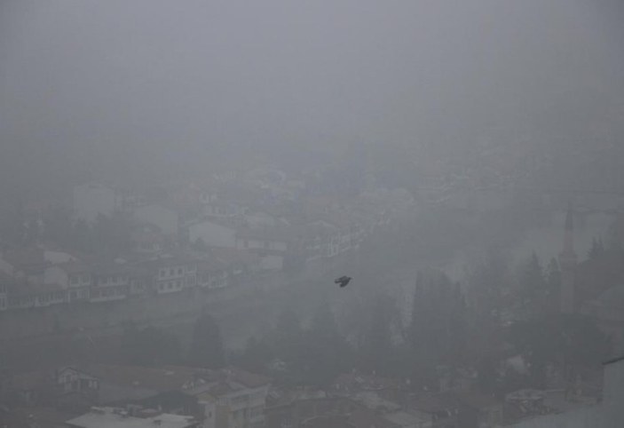 Amasya'dan sis manzaraları