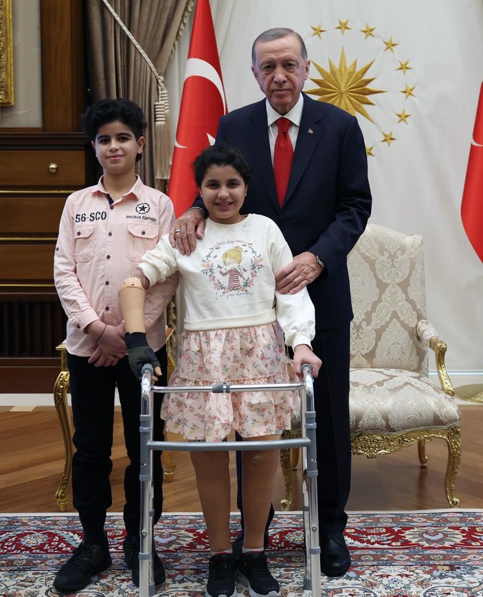 Cumhurbaşkanı Erdoğan Filistinli kardeşleri ağırladı