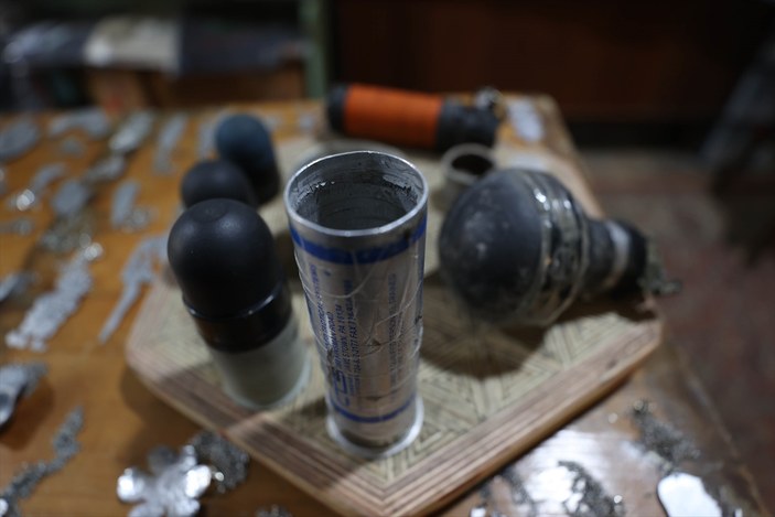 Filistinli mühendis İsrail’in attığı gaz bombalarını aksesuara dönüştürdü