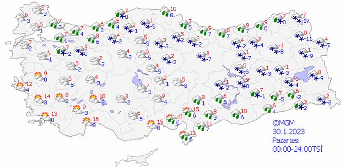 Yurt genelinde sıcaklık düşüyor, kuvvetli yağış ve kar geliyor