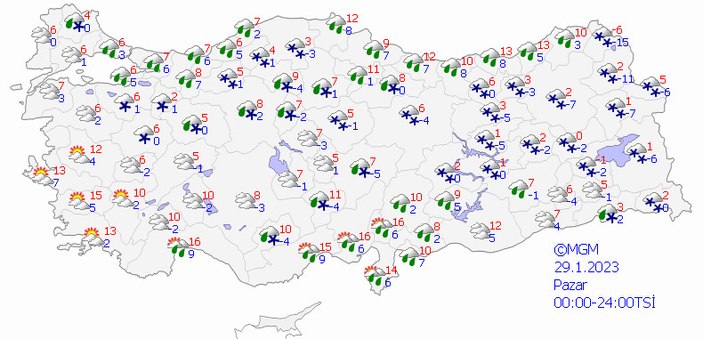 Yurt genelinde sıcaklık düşüyor, kuvvetli yağış ve kar geliyor