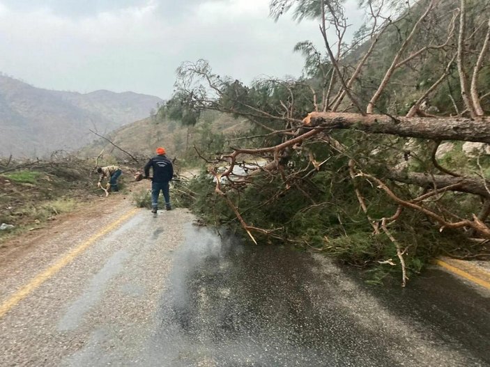 Muğla'da sağanak yağmur hayatı felç etti