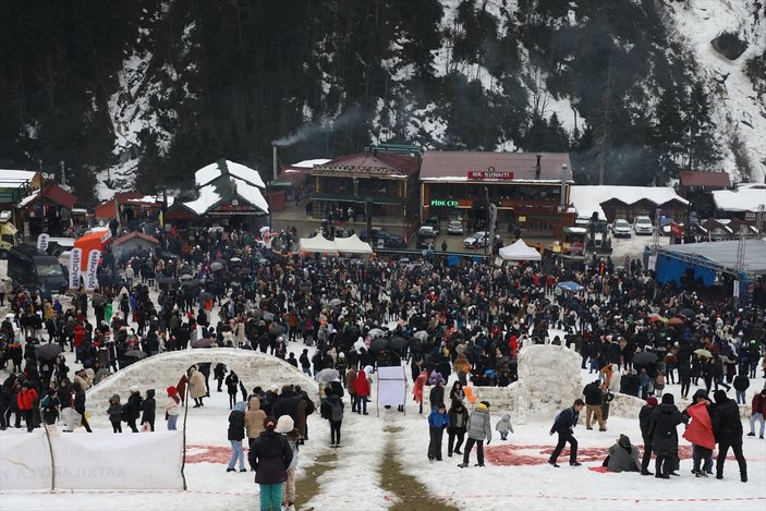 Rizeliler Ayder Kar Festivali'nde buluştu