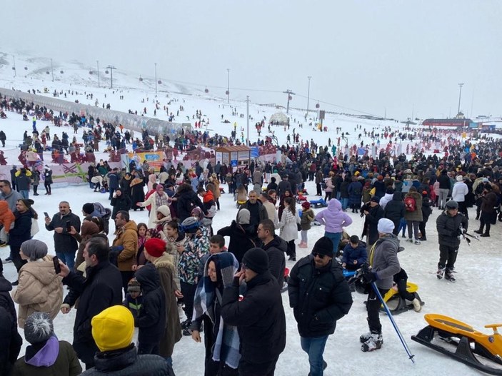 Erciyes’te kar bereketi: Binlerce turist pistleri doldurdu #2