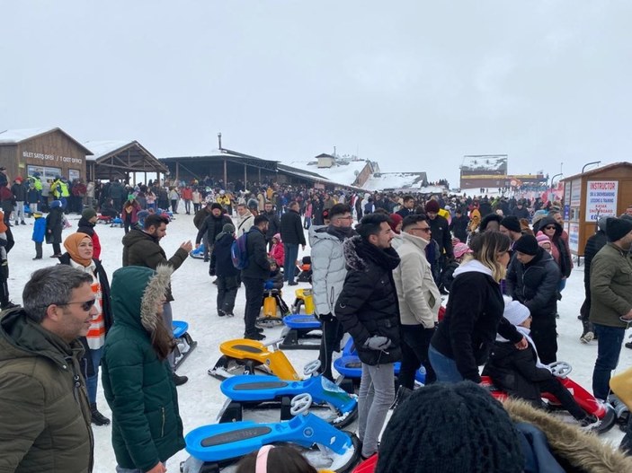 Erciyes’te kar bereketi: Binlerce turist pistleri doldurdu #4