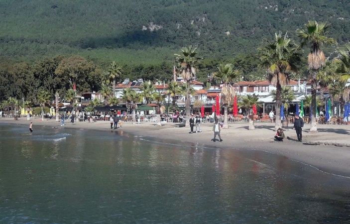 Muğla'da yağış sonrası deniz keyfi