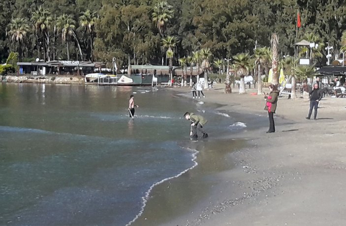 Muğla'da yağış sonrası deniz keyfi