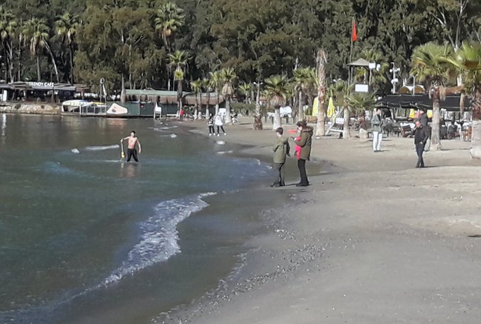 Muğla'da yağış sonrası deniz keyfi