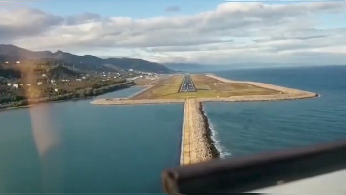 Ordu-Giresun Havalimanı’na kokpit manzaralı iniş hayran bıraktı