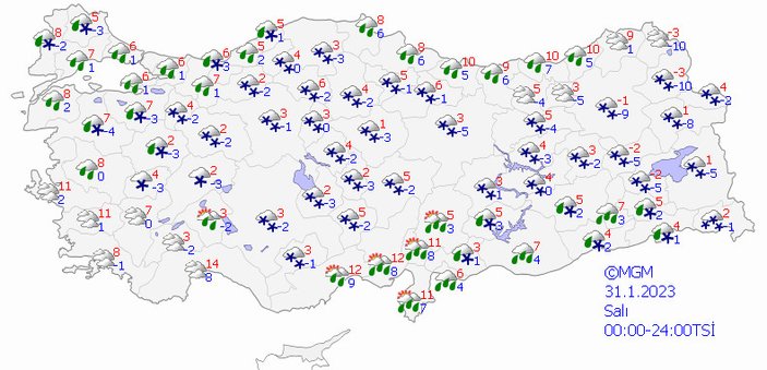 Türkiye kar yağışına teslim oldu