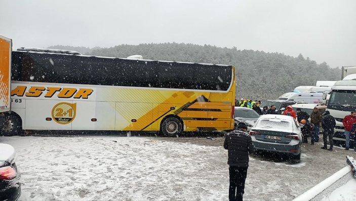 Bolu'da zincirleme kaza meydana geldi