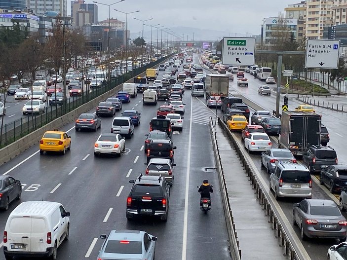 İstanbul'da hafta sonu trafik yoğunluğu