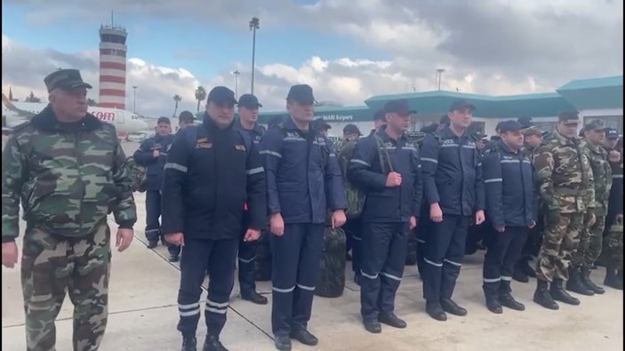 Azerbaycan'dan gelen kurtarma ekibi Kahramanmaraş'ta