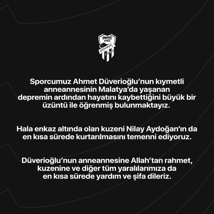 Ahmet Düverioğlu, depremde anneannesini kaybetti