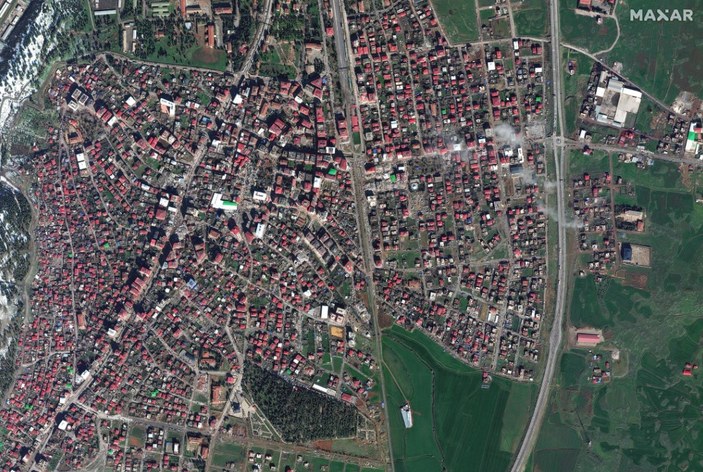 Gazintep İslahiye'deki yıkım uydu görüntülerine yansıdı