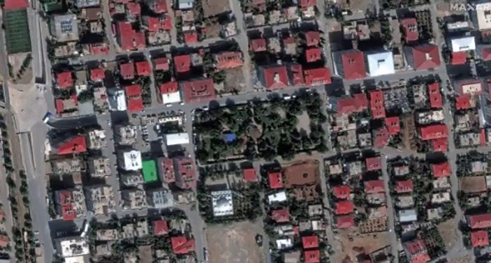 Gazintep İslahiye'deki yıkım uydu görüntülerine yansıdı