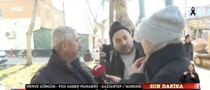 FOX muhabiri istediği cevabı alamayınca depremzedelerin yanından uzaklaştı