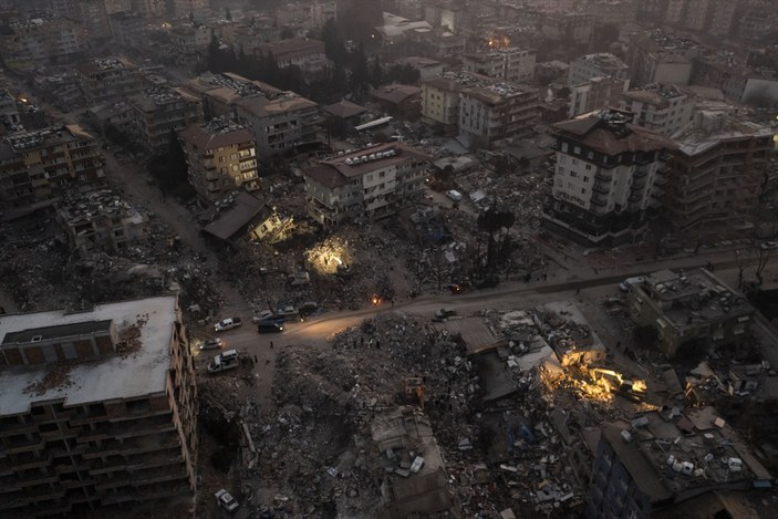Kahramanmaraş merkezli depremlerden etkilenen Hatay'dan son görüntüler