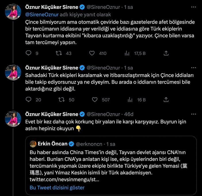 Öznur Küçüker Sirene, Nevşin Mengü’nün yalanını ortaya çıkardı