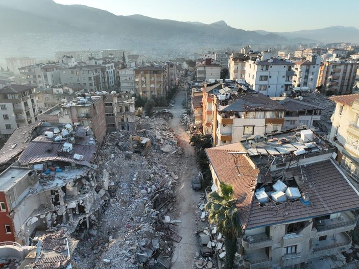 Hatay'daki yıkım havadan görüntülendi