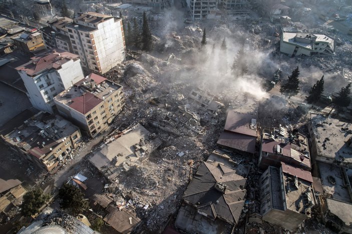 Pamje ajrore e Kahramanmaraş në ditën e 10-të të tërmetit