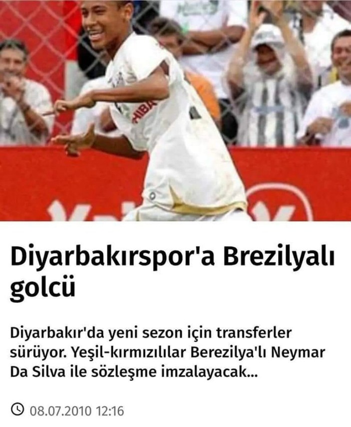 Tarihte Bugün: Neymar Diyarbakırspor'da