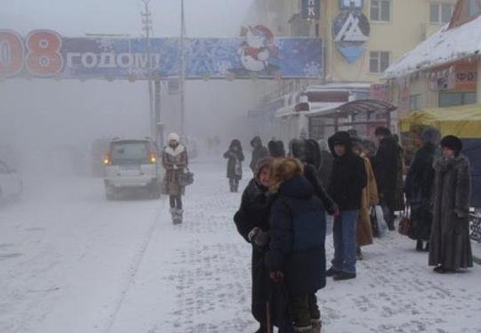 Dünyanın en soğuk köyü Oymyakon 