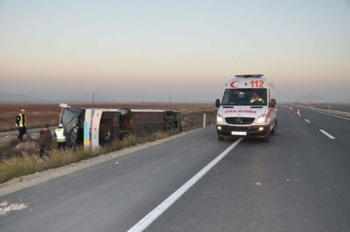 Afyonkarahisar'da otobüs kazası: 36 yaralı