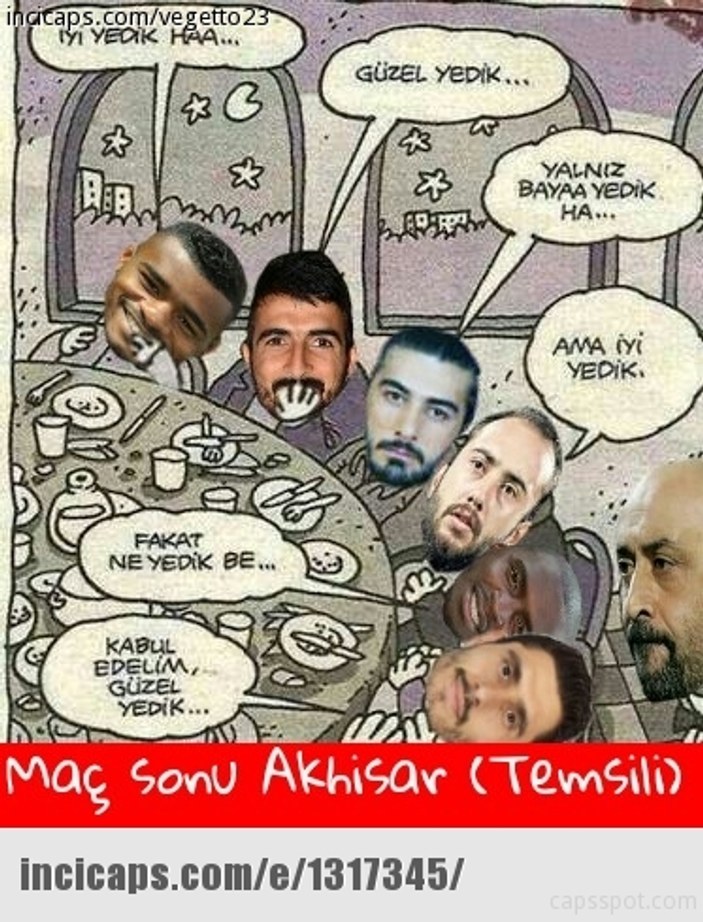 Galatasaray-Akhisar maçının capsleri